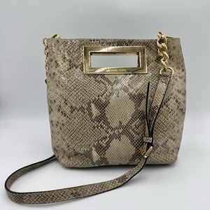 MICHAEL KORS FAUX SNAKE SKIN SHOULDER BAG